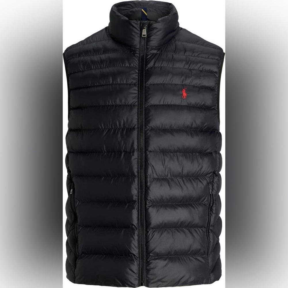 POLO Ralph Lauren recycled nylon quilted terra Black Puffer Vest 3XLT TALL big